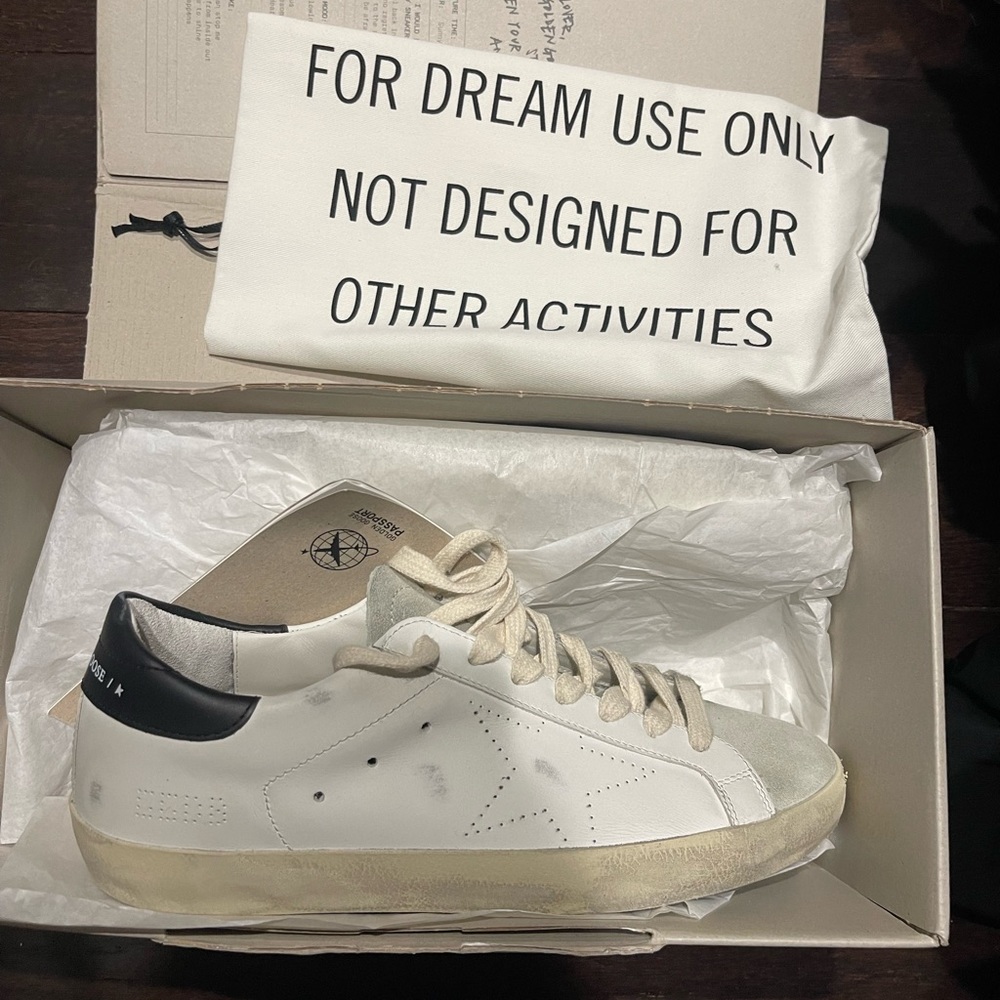 Golden Goose mens size 40. Equal to a mens size 7, womens size 9. Brand new.